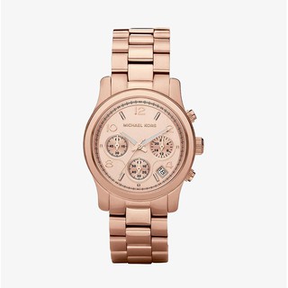 ภาพหน้าปกสินค้าMICHAEL KORS นาฬิกาข้อมือผู้หญิง รุ่น MK5128 Runway Chronograph Rose Gold Dial - Rose Gold ที่เกี่ยวข้อง