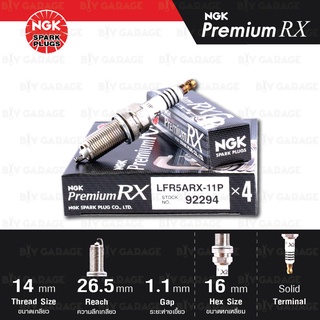 NGK หัวเทียน Premium RX ขั้ว Ruthenium [ LFR5ARX-11P ] ใช้อัพเกรด PLFR5A-11 / LFR5A-11 / LFR5AIX-11 / FK16HR-A8