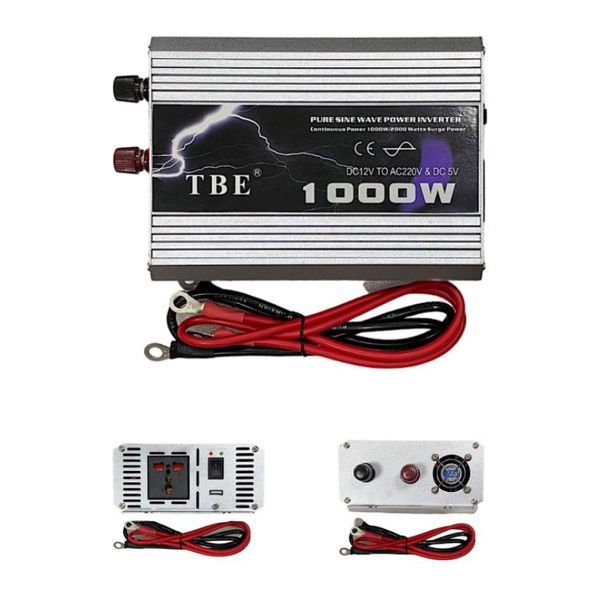 TBE Inverter Pure Sine wave 12V 1000W เพียวซายเวฟแท้ 100% | Shopee Thailand