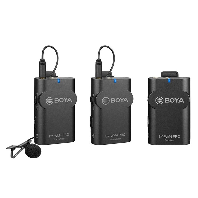 boya-by-wm4-pro-k2-dual-wireless-microphone-ไมโครโฟนไร้สาย-แบบไมค์คู่-ใช้ได้ทั้งกล้องและมือถือ