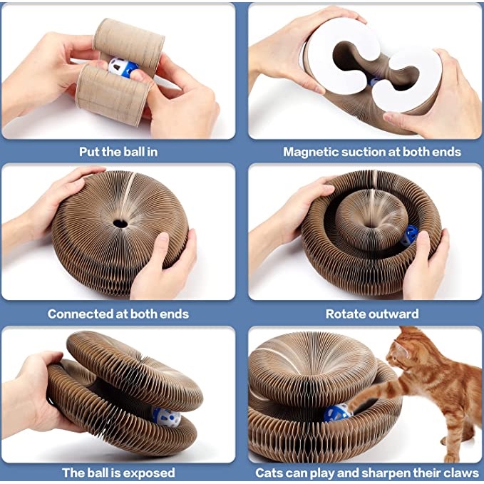 เตรียมจัดส่ง-ที่ลับเล็บแมว-organ-magic-cat-scratching-board-cat-wind-chime-ของเล่นสัตว์เลี้ยงบด-scratching-board