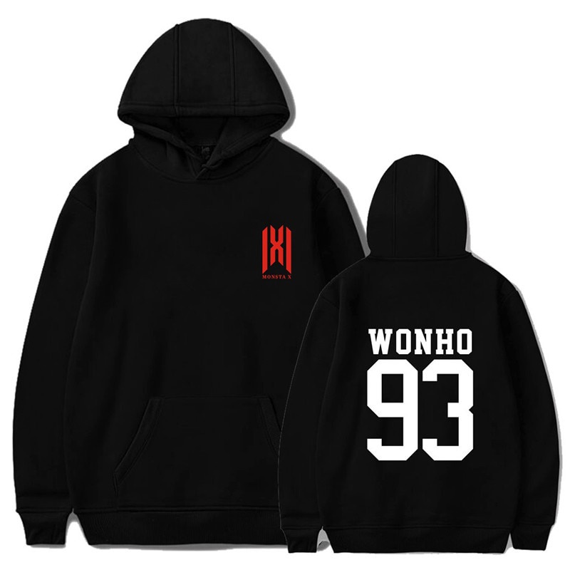 เสื้อฮู้ดดี้แฟชั่น พลัสไซซ์ ลาย Monsta X World Tour MonstaX Kpop