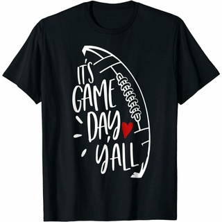 เสื้อยืดโอเวอร์ไซส์ใหม่ เสื้อยืด ผ้าฝ้ายแท้ พิมพ์ลาย Game Day แฟชั่น สําหรับคนรักฟุตบอลS-4XL