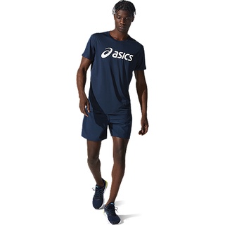 ASICS :  SILVER ASICS TOP MEN RUNNING ผู้ชาย เสื้อคอกลม ของแท้  LAPIS LAZULI BLUE/FRENCH BLUE