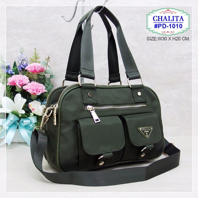 กระเป๋า-pd-1010-แบรนด์แท้-chalita-งานผ้าเกรดพรีเมี่ยม