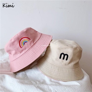 ✨ Kimi ๑ หมวกบักเก็ต สองด้าน สไตล์เกาหลี สําหรับเด็กผู้ชาย เด็กผู้หญิง