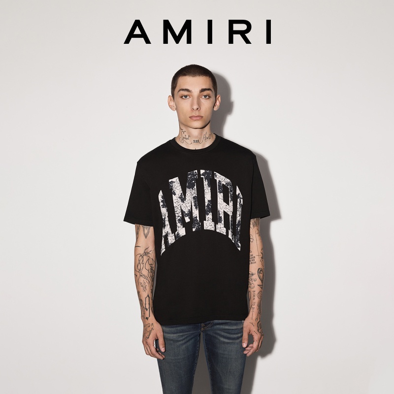 s-5xl-เสื้อยืด-ผ้าฝ้าย-พิมพ์ลายโลโก้-amiri-pre-fall-สําหรับผู้ชาย