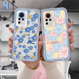 เคสลายดอกไม้ Infinix Hot 11S NFC 10 11 Play 10 10t 10s NFC 10i 9 Pro 10 Lite 11 Plus Hot 9 Play 11 Infinix Smart 6 5 4 4C 5 Pro Tencno Spark 5 PRO ใส กันกระแทก เคสโทรศัพท์มือถือแบบนิ่ม