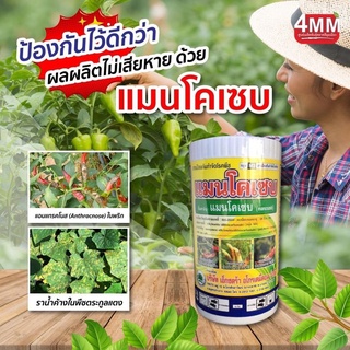 แมนโคเซบเขียว ขนาด 1 กิโลกรัม ( mancozeb 80%) ป้องกันโรคแอนแทรคโนส โรคราสนิม โรคกุ้งแห้งในพริก