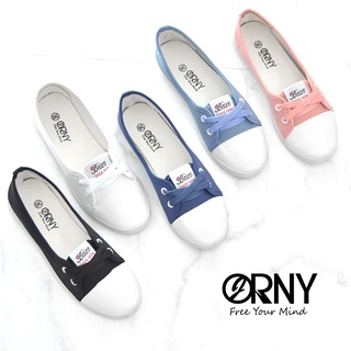 เช็ครีวิวสินค้า🌈 OY77 ORNY(ออร์นี่) รองเท้าผ้าใบแบบผูกเชือก รองเท้าผ้าใบผู้หญิง