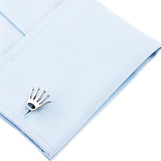 สินค้า cufflinks ติดเสื้อรูปมงกุฎสีเงิน 1 คู่