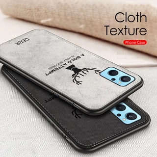 For Oppo Realme 9i Case 3D Deer Pattern Cloth Fabric Back Cover Realme9i Reame 9i sofe Protection Shockproof Phone Coque