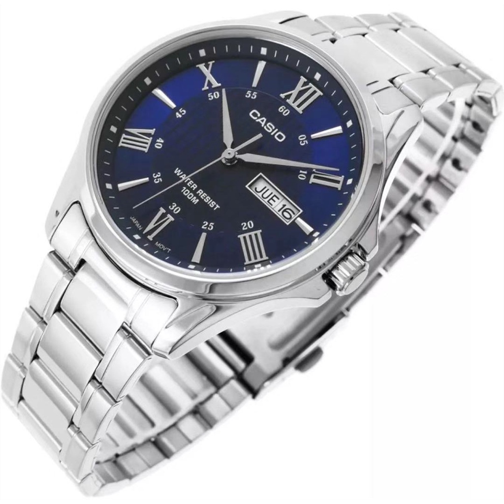 ภาพสินค้าCasio นาฬิกาข้อมือผู้ชาย เลขโรมัน กันน้ำ 100M สายสแตนเลส รุ่น MTP-1384 ยังไม่มีคะแนน จากร้าน 0s5upb27br บน Shopee ภาพที่ 4