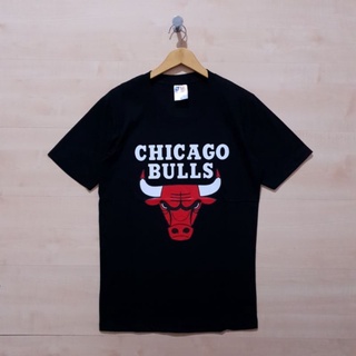 เสื้อยืด พิมพ์ลาย Nba CHICAGO BULLS คุณภาพดี มีสีดํา สีขาว