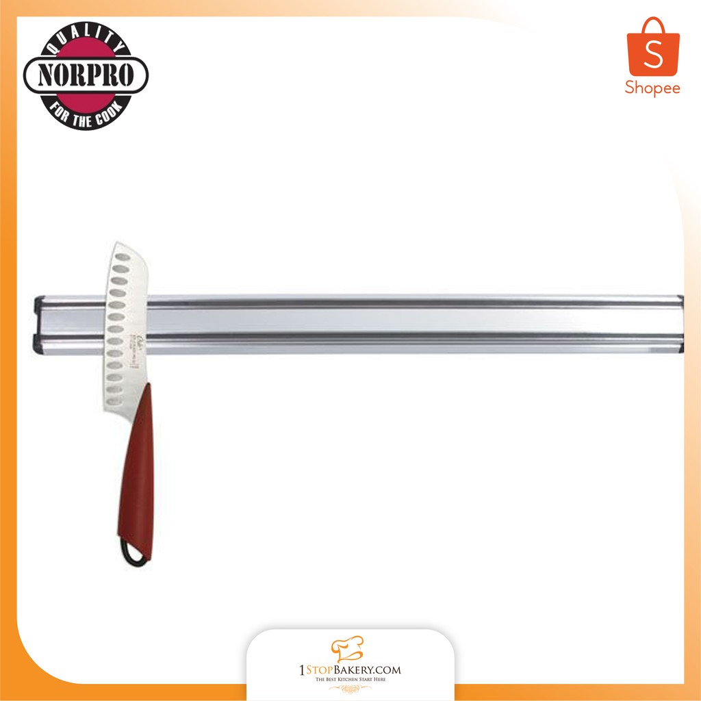 norpro-16-aluminum-magnetic-knife-bar-18-inch-แถบเเม่เหล็กเก็บมีด