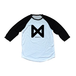 เสื้อยืด เสื้อไหล่สโลป เสื้อแขนสามส่วน KPOP MONSTA X THE CODE RAGLAN 3/4 SLEEVE T-SHIRT