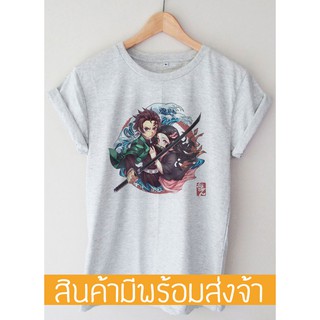 Tanjiro Nezuko Kimetsu no yaiba T-shirt เสื้อยืดสามารถปรับแต่งได้