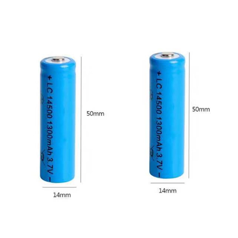 ถ่านชาร์จ-aa-14500-3-7v-1300-mah-พร้อมส่ง-ราคาสุดคุ้ม-แบตเตอรี่ลิเธียมไอออนแบบชาร์จไฟได้-2-ก้อน