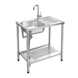 Sink stand FREESTANDING SINK 1B1D MEX PSA80ML STAINLESS STEEL Sink device Kitchen equipment อ่างล้างจานขาตั้ง ซิงค์ขาตั้