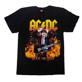 เสื้อยืดผ้าฝ้ายCOTTON ✗☃เสื้อวง AC/DC rock tshirt เสื้อวงร็อค AC/DCS-5XL