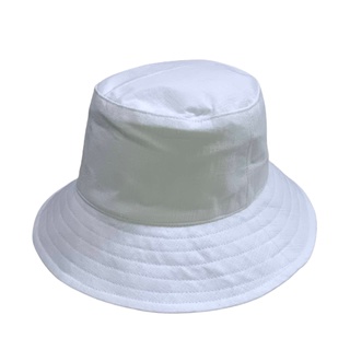 หมวกผ้าสีขาวแฟชั่น ผู้หญิง-ผู้ชาย ปีกกว้างปานกลาง ใช้กันแดด ใส่เที่ยว ใส่ทำงาน ใส่เล่น ใส่ไปทะเล ทันสมัย เนื้อผ้าซักได้