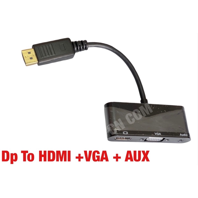 1080p-60hz-displayport-to-hdmi-vga-aux-อะแดปเตอร์ชายชุบทอง-dp-ถึงสาย-hdmi-สำหรับ-pc-แล็ปท็อป-hd-โปรเจคเตอร์