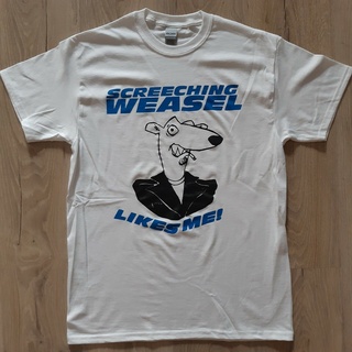 Screeching Weasel "ถูกใจฉัน!" เสื้อเชิ้ต L Nyhc Punk Hardcore แฟชั่นฤดูร้อน