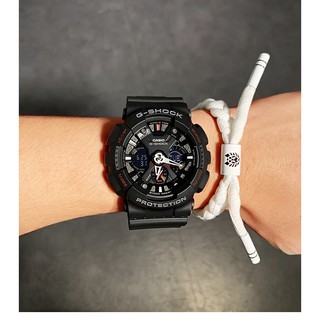 นาฬิกาแท้ Casio G-SHOCK GA-120-1A นาฬิกากันน้ำกันกระแทกคู่แสดงหน้าปัดขนาดใหญ่กีฬาผู้ชายและผู้หญิงดู