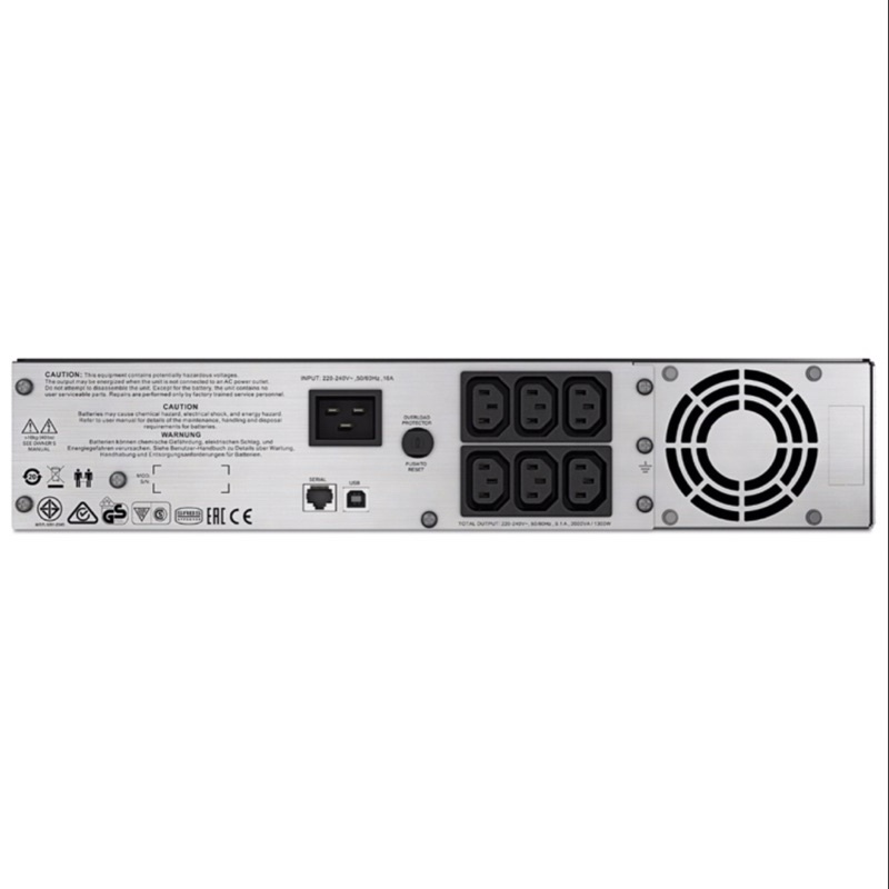 apc-smart-ups-c-smc2000i-2u-2000va-1300watt-เครื่องสำรองไฟฟ้าแบบแร็ค-2u-avr-sinewave