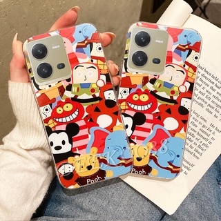 ใหม่ เคสโทรศัพท์มือถือ VIVO Y35 Y22S Y22 Y16 Y02S V25 V25e 4G 5G 2022 New Smartphone Casing Lovely Cute Cartoon Animals Elephant Phone Case TPU Soft Red Back Cover VIVOV25 VIVOV25e VIVOY35 VIVOY22