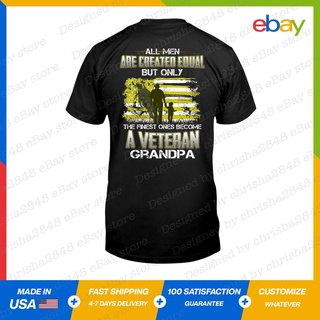 [S-5XL] เสื้อยืด พิมพ์ลาย Equal Vet Grandpa Memorial Day Fathers Day S-5 สไตล์คลาสสิก ไม่ซ้ําใคร สําหรับผู้ชาย 692613