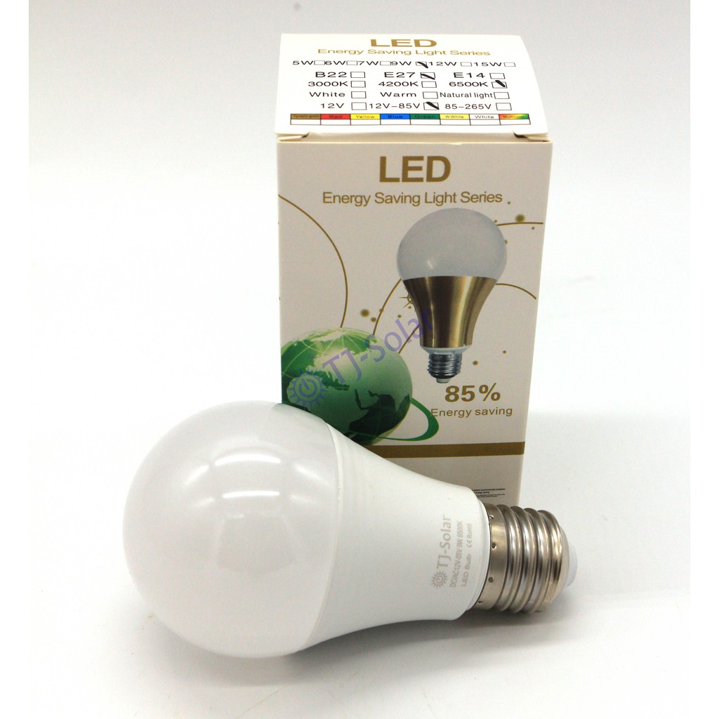 LED Light Bulb DC 9W 18W DC 12V~85v แสงสีขาว ใช้กับระบบโซล่าเซลล์ ระบบ ...
