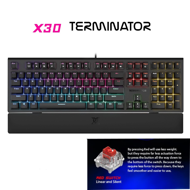 [กรุงเทพฯ ด่วน 1 ชั่วโมง] NUBWO X30 TERMINATOR Mechanical Keyboard ...