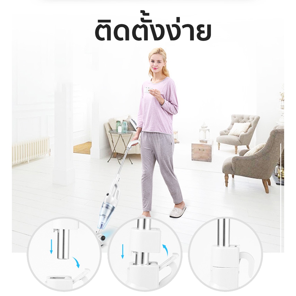 ภาพสินค้าDENGO Smart Vacuum 2 in 1 เครื่องดูดฝุ่นด้ามจับ 2 หัวแปรง แรงดูด 13kPA น้ำหนักเบาถือง่าย WRT1y. จากร้าน dengo_camera บน Shopee ภาพที่ 3