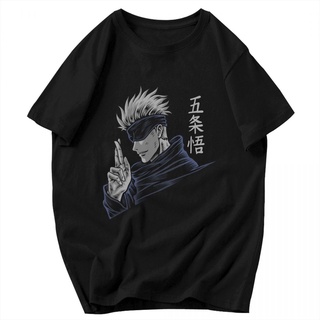 เสื้อยืดคอกลม แขนสั้น พิมพ์ลายอนิเมะ Satoru Gojo Awesome Jujutsu Kaisen สําหรับผู้ชาย