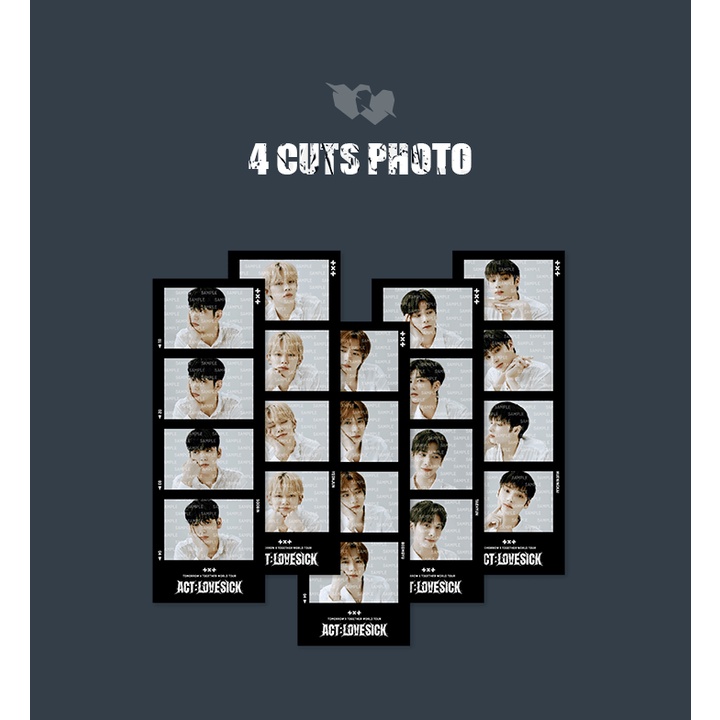 ของแท้-พร้อมส่ง-txt-act-lovesick-official-md-4-cuts-photo-set-รูป-4-คัท-ของอฟช-คอนทีเร้ก