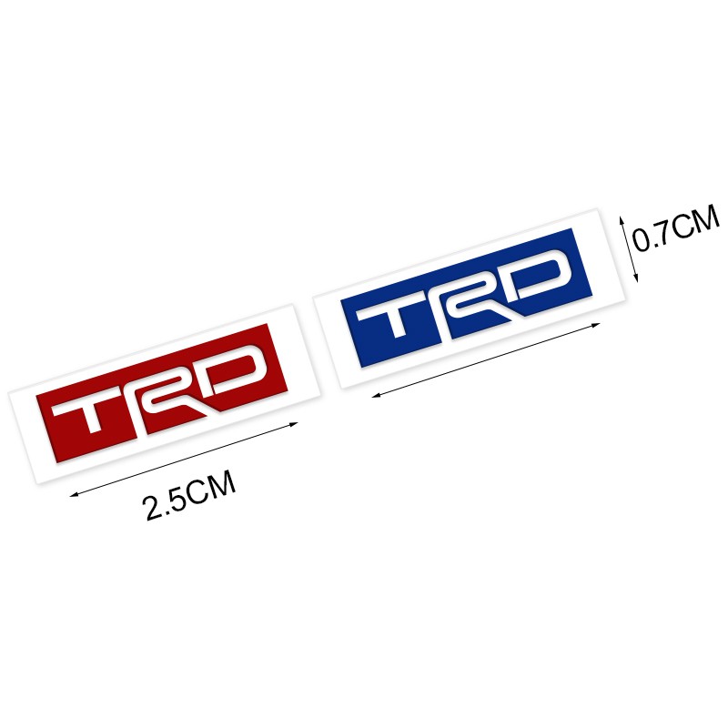 สติกเกอร์รูปลอก-รูปโลโก้-trd-ติดตกแต่งรถยนต์-5-ชิ้น-อุปกรณ์รถยนต์