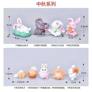 สินค้า ตุ๊กตาสุนัข เรซิ่น โลกของกระต่าย Bunny World ของจิ๋ว ประดับ ตกแต่งบ้าน แต่งสวน ตุ๊กตาจิ๋ว ขนาดตามในรูป เลือกลายได้