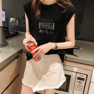 ภาพขนาดย่อของภาพหน้าปกสินค้าPOOHPAND " Sleeveless shirt " เสื้อยืดแขนกุดผู้หญิง แฟชั่นสไตล์เกาหลี แนวมินิมอล 015 จากร้าน poohpand_fashion บน Shopee