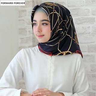 สินค้า Fashion printed satin scarf Muslim headscarf M90105