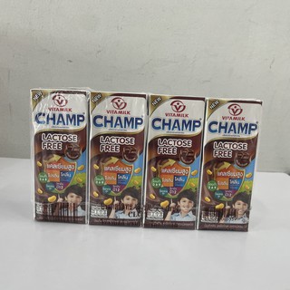 ภาพขนาดย่อของภาพหน้าปกสินค้า(ขายยกลัง 180 มล. x 48 กล่อง) Vitamilk Champ Lactose Free ไวตามิ้ลค์ แชมป์ แลคโตสฟรี มี 3 สูตร จากร้าน chaisaeng_superstore บน Shopee