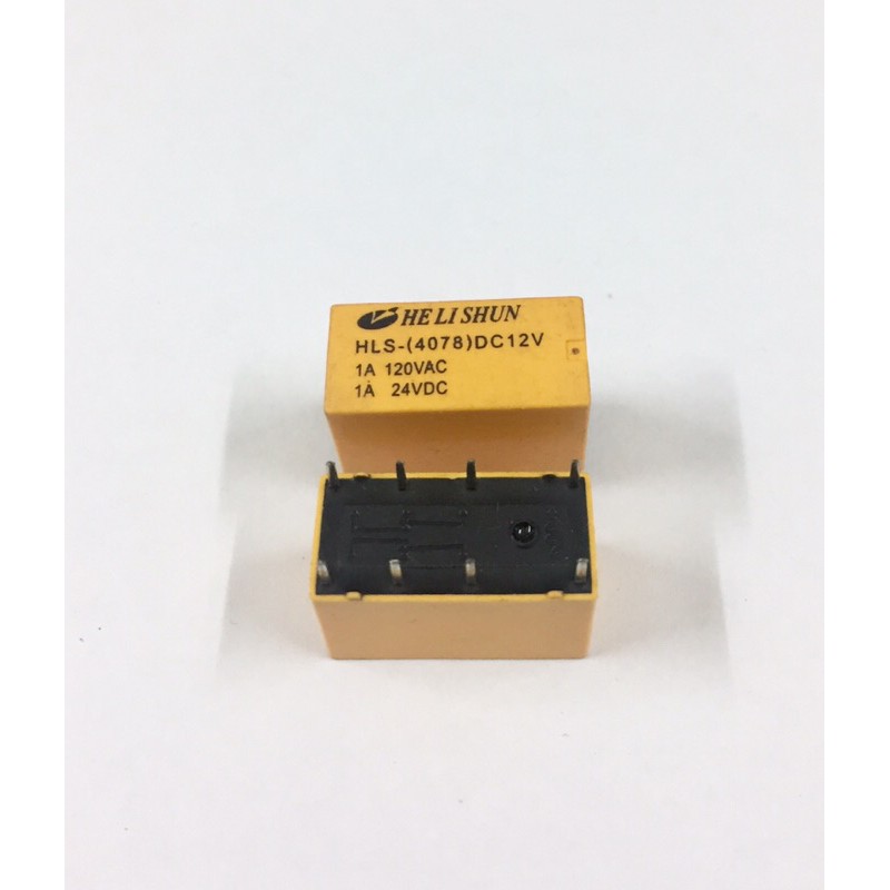 5ชิ้น รีเลย์ HLS- (4078) DC 12V 2คอนแทค 1A 120VAC / 1A 24VDC Relays 2 ...