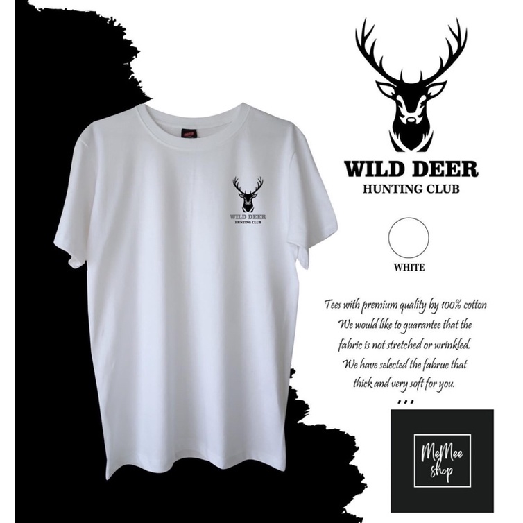 ภาพหน้าปกสินค้าWILD DEER เสื้อยืดคอตตอนแท้ (S-3XL) จากร้าน memee_shop64 บน Shopee