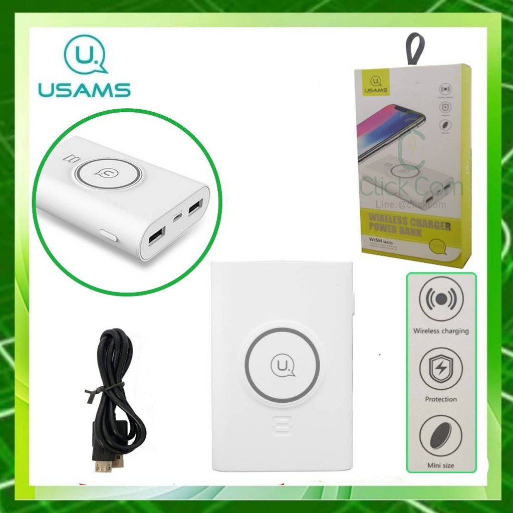 แบตสำรองแท้-usams-power-bank-us-cd31-ความจุ-8000-mah-wireless-charger-power-bank