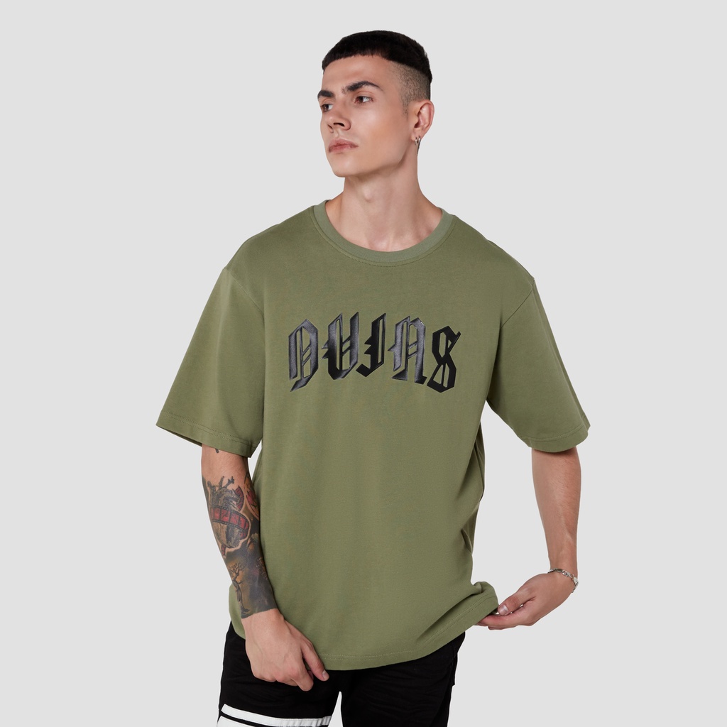davie-jones-เสื้อยืดโอเวอร์ไซส์-พิมพ์ลายโลโก้-สีเขียว-สีกรม-สีเขียวอ่อน-สีกากี-graphic-print-oversized-t-shirt-in-green