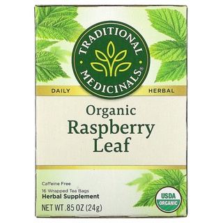 ขายแยกซอง ชา Organic Raspberry Leaf, Traditional Medicinals, Caffeine Free