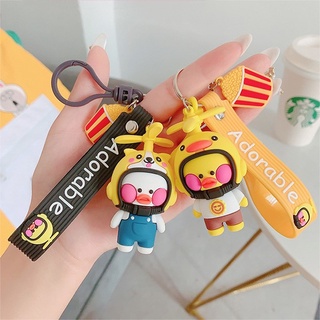 พวงกุญแจ จี้ตุ๊กตาเป็ดน้อยน่ารัก สีเหลือง สไตล์เกาหลี เหมาะกับของขวัญ ของเล่นสําหรับเด็กผู้หญิง