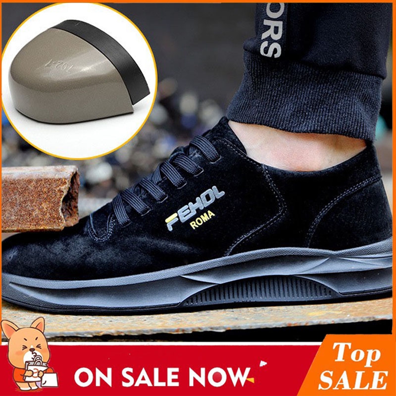 ภาพหน้าปกสินค้าSafety shoes รองเท้าเซฟตี้ หนังแท้ รองเท้าหัวเหล็ก รองเท้านิรภัย รองเท้าเซฟตี้sport ดีไซส์สวย พื้นกันลื่น NO.8/BL