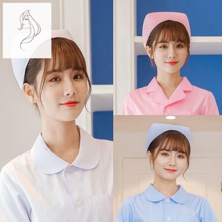 Nurse white blue pink หมวกกลืนในโรงพยาบาลกระบอกซ้อมแข็งหนาสีน้ำเงินหมวกอนามัยหญิงหมวกผ่าตัดชาย