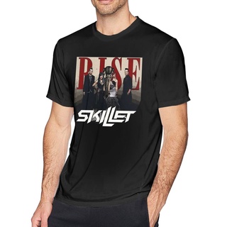 เสื้อยืดโอเวอร์ไซส์เสื้อยืดผ้าฝ้ายพิมพ์ลาย Big Size Skillet แฟชั่นผู้ชาย
S-3XL